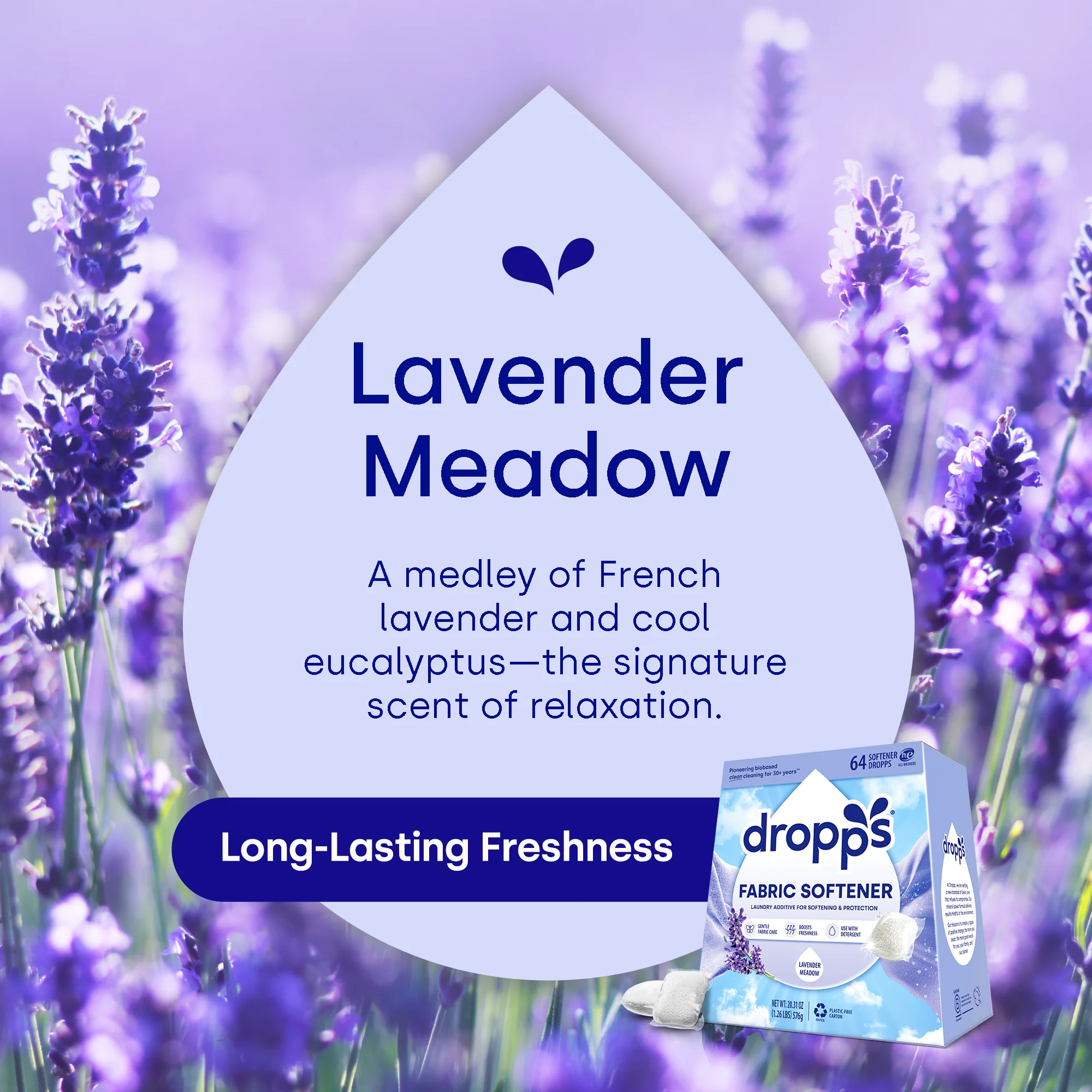 64 Count Fabric Softener Pods, Lavender Meadow - Image 4
