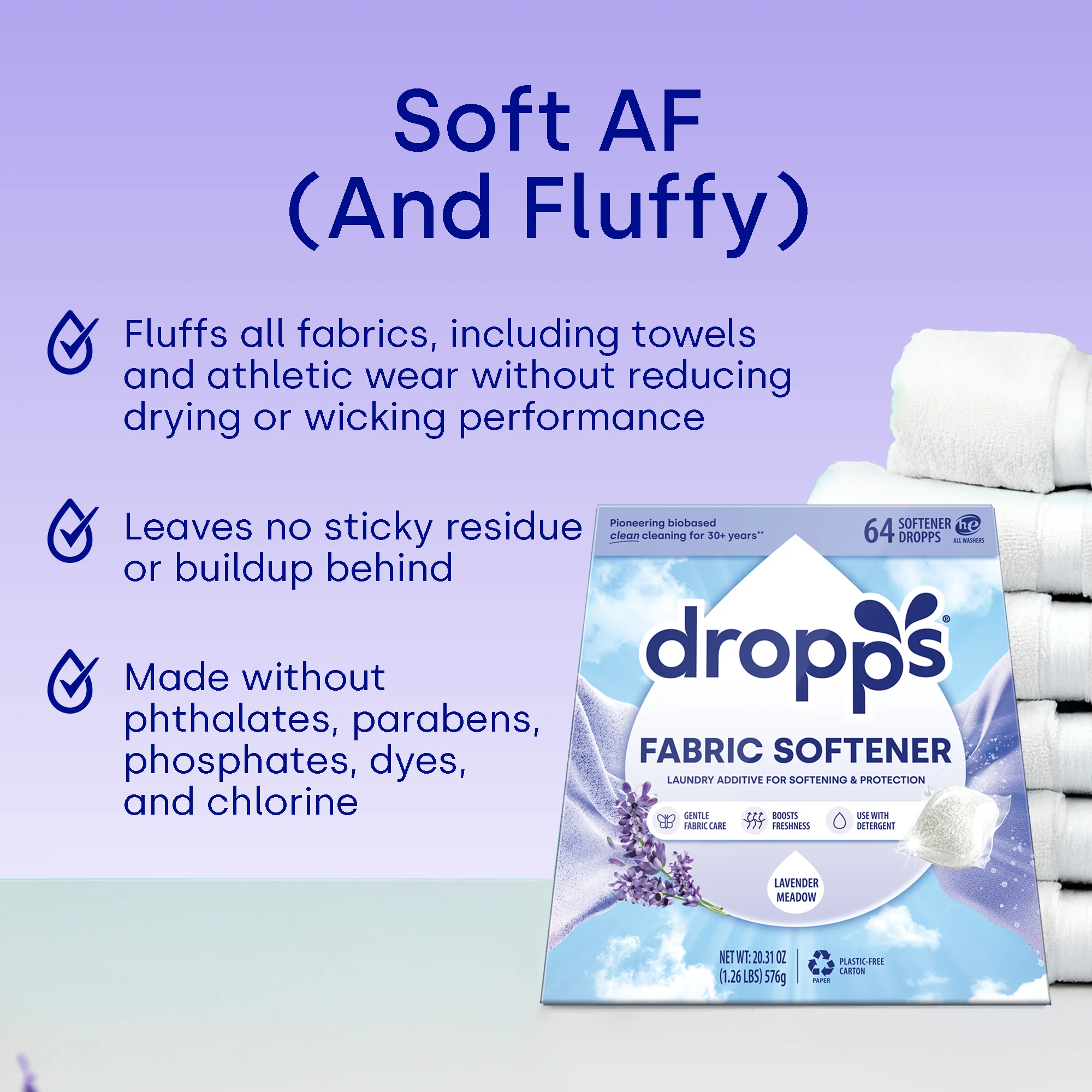 64 Count Fabric Softener Pods, Lavender Meadow - Image 5