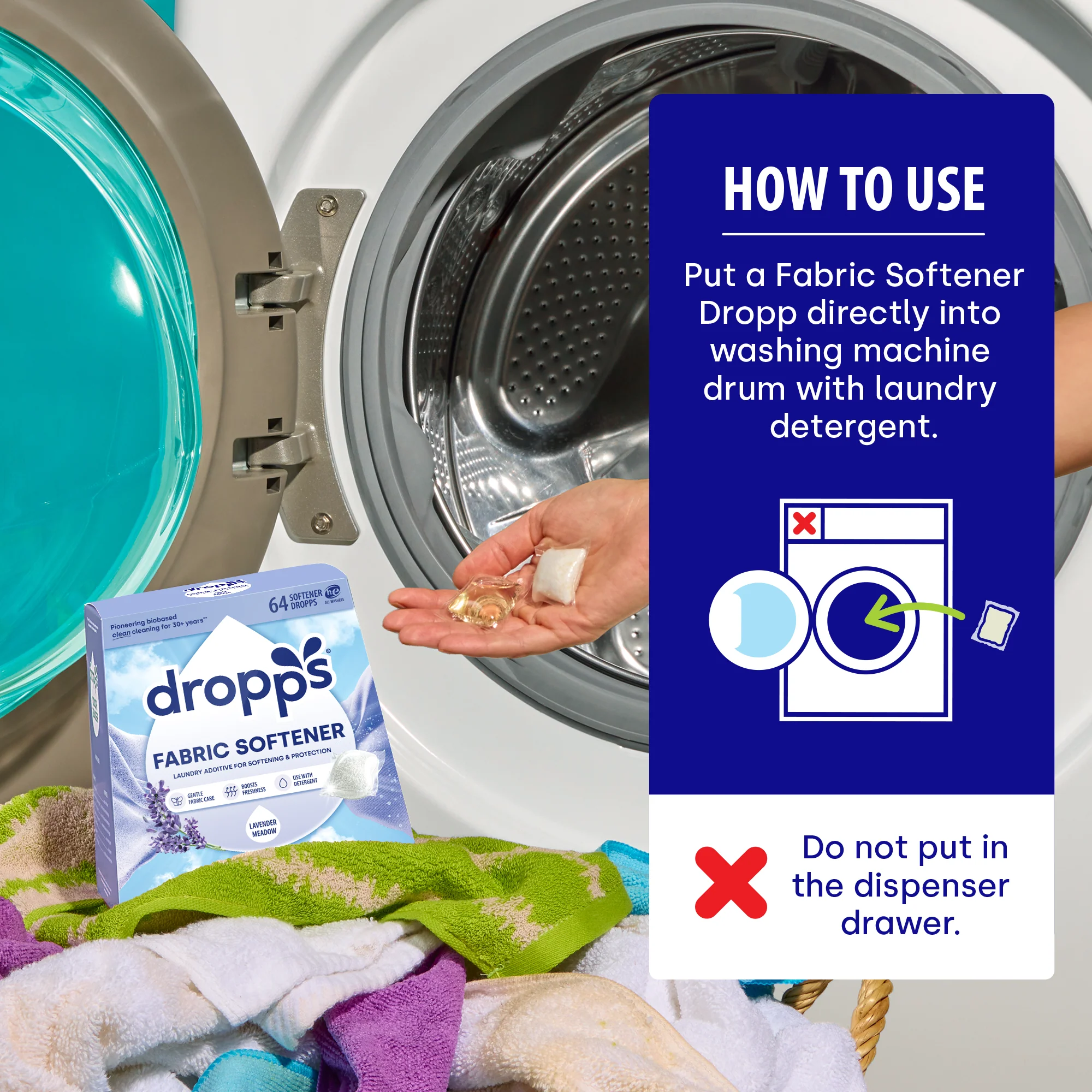 64 Count Fabric Softener Pods, Lavender Meadow - Image 7