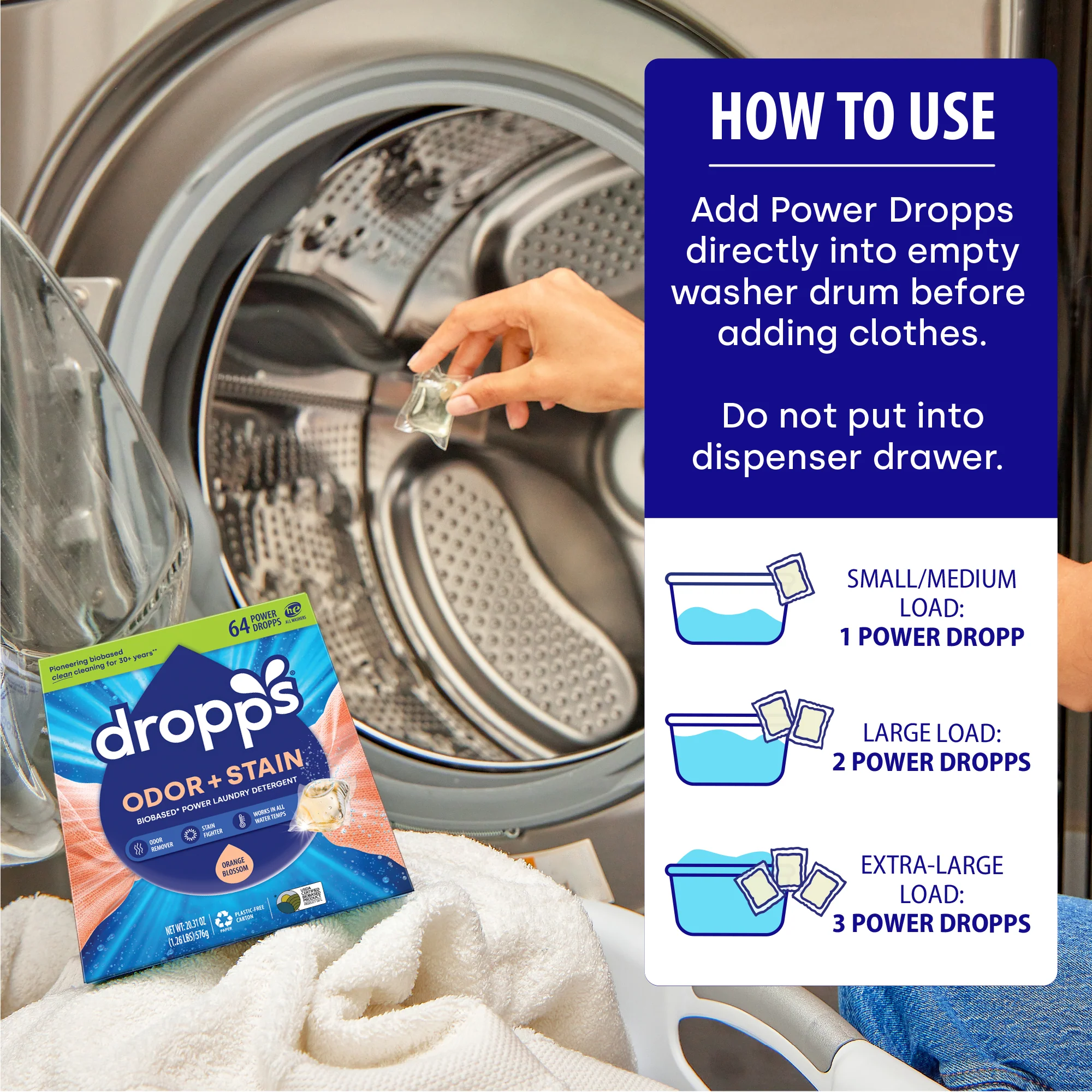 Odor & Stain Laundry Detergent Pods, Orange Blossom - Image 8