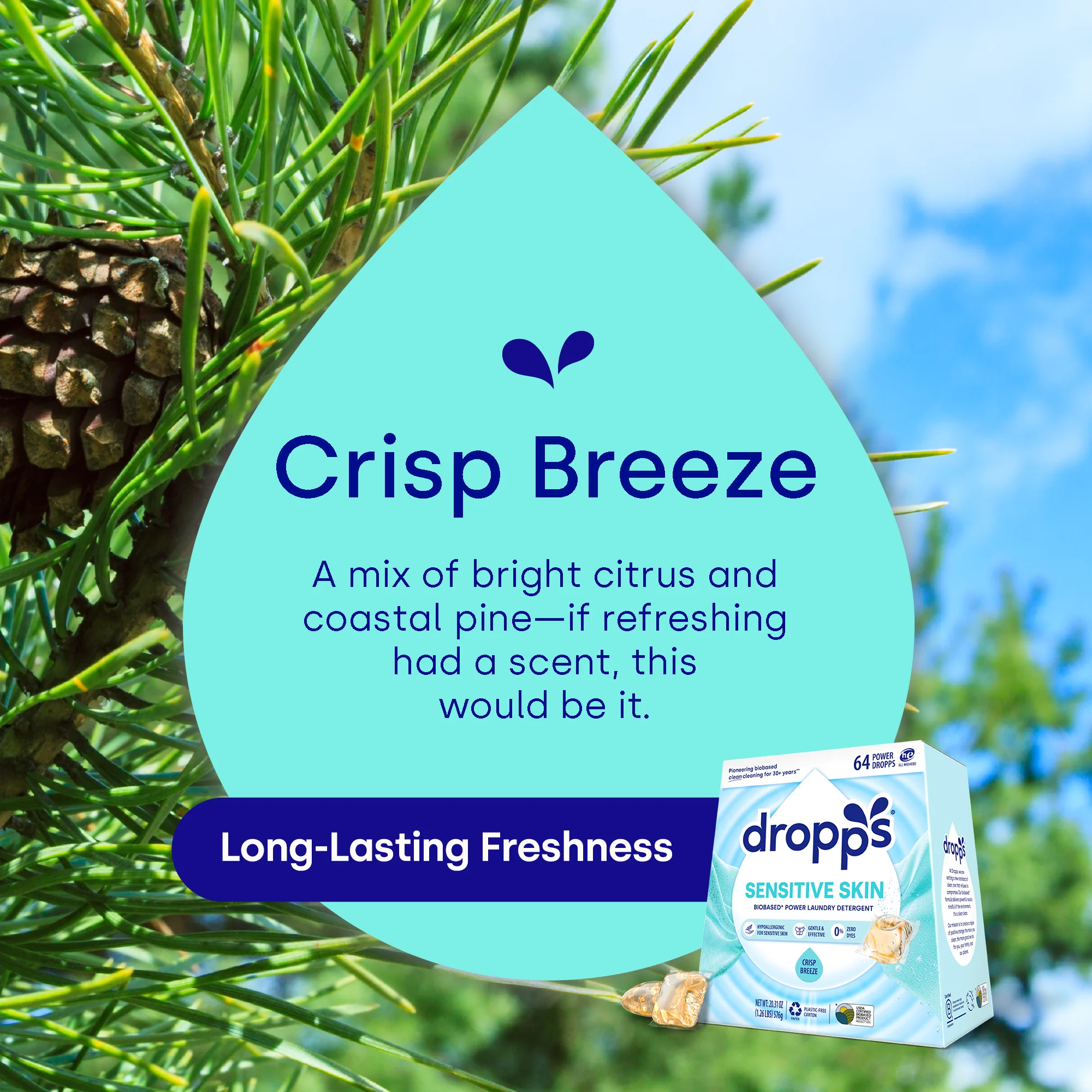 Sensitive Skin Laundry Detergent Bulk Pods, Crisp Breeze - Image 4