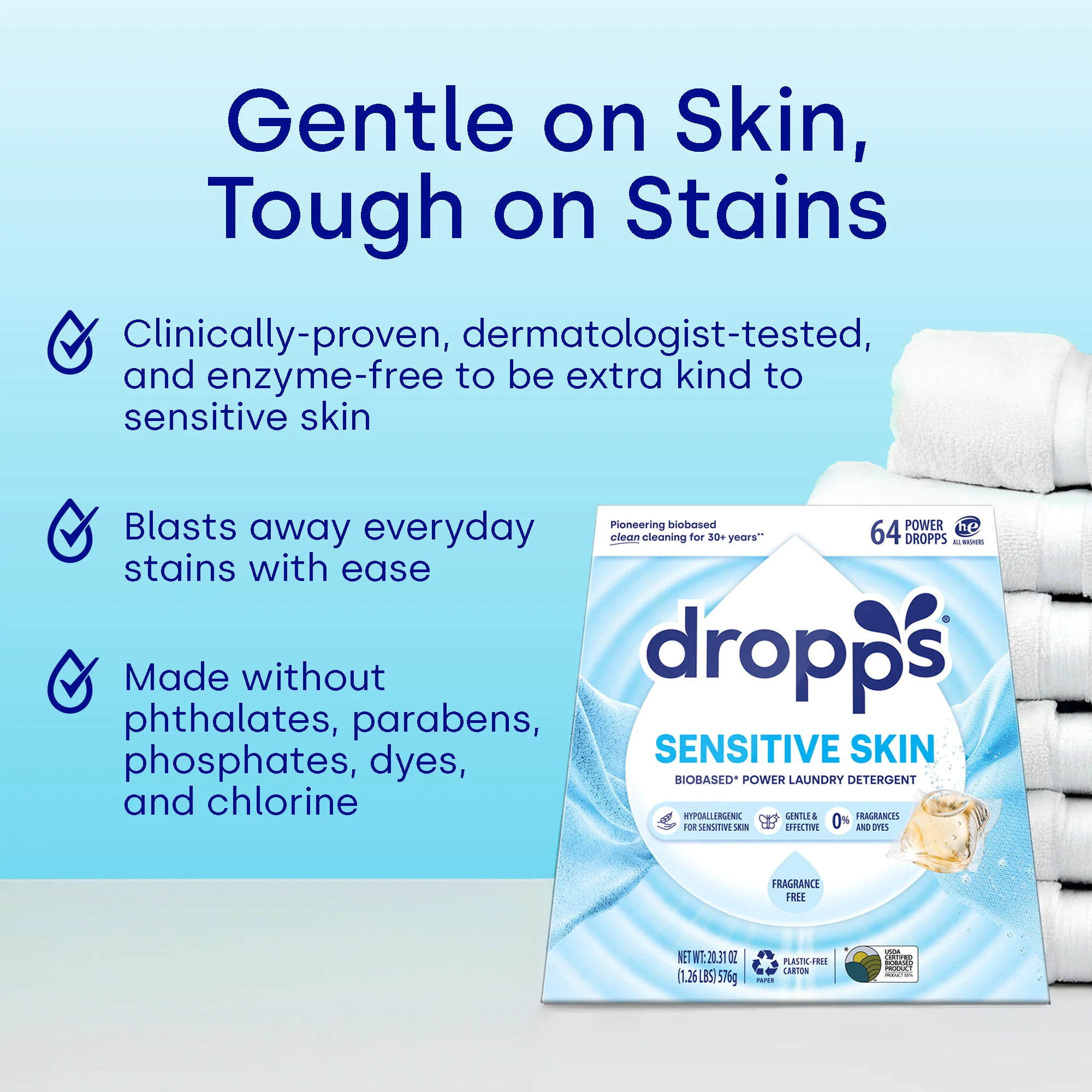 Sensitive Skin Laundry Detergent Pods, Unscented - Image 5