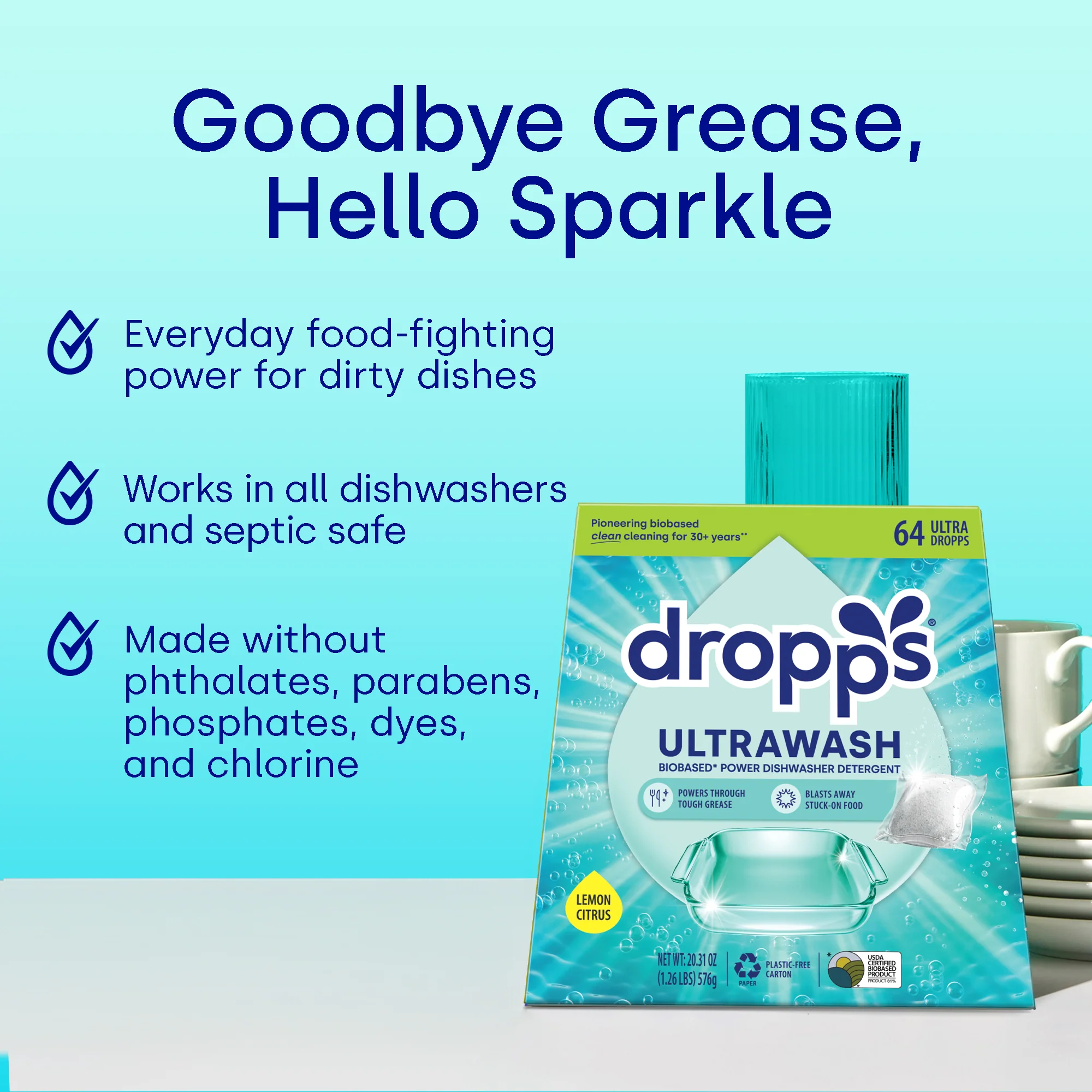 UltraWash Dishwasher Detergent Pods, Lemon Citrus - Image 5